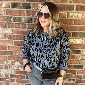 Leopard print sweater